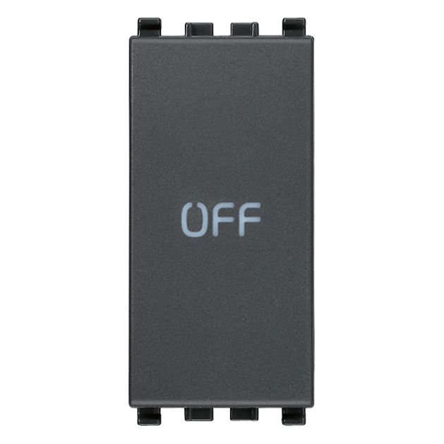 Vimar Eikon 1P NO+NC Push Button, 10A, 250V, IP40, Flush-Mount