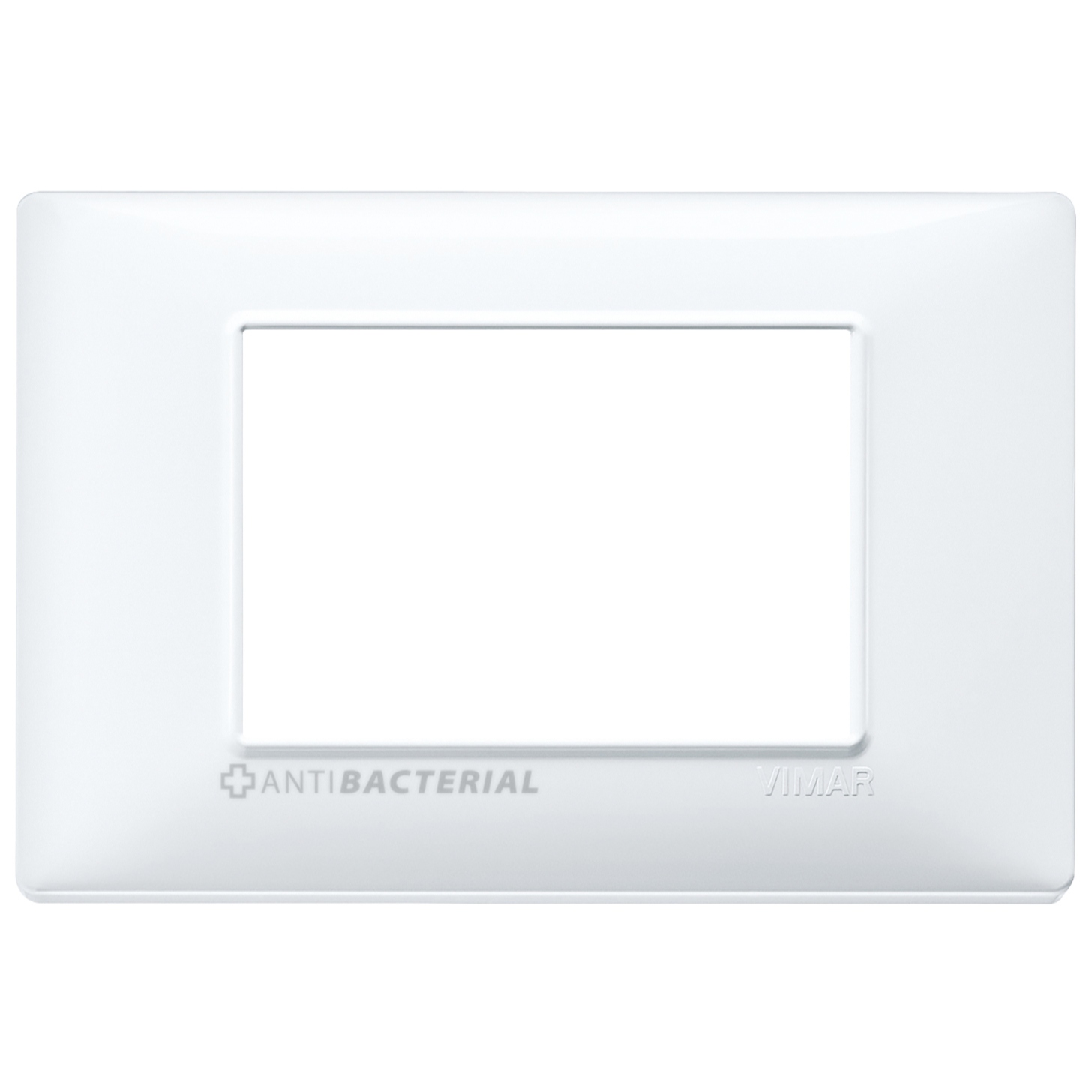 Vimar Plana 3-Module Cover Plate, 120 x 80 mm, IP00, Clamp Mounting