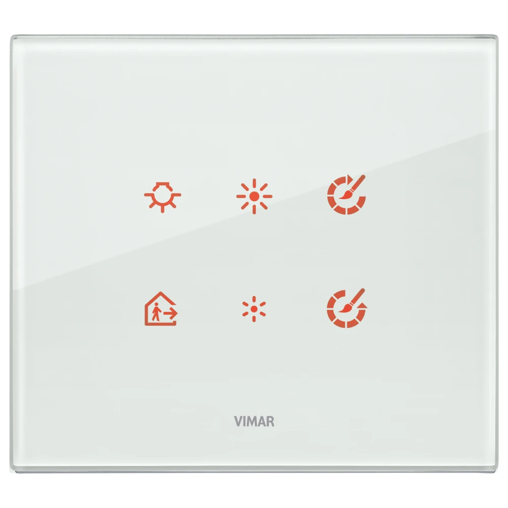 Vimar Eikon 3-Module Electronic Cover Plate, Horizontal or Vertical Mount