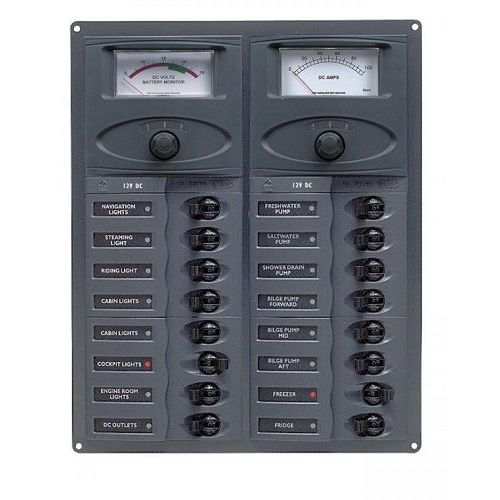 BEP Marine - 904-AM 16 Way DC Circuit Breaker Panel