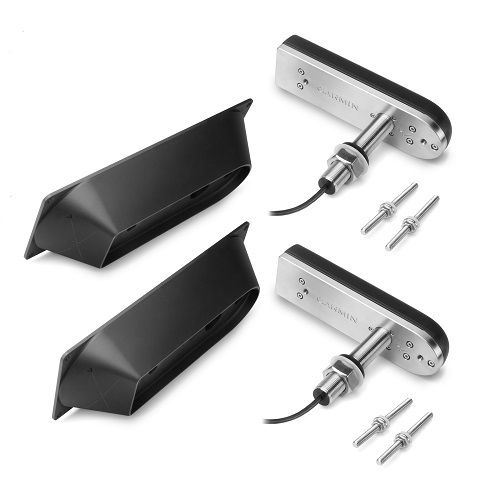 Garmin GT41-THP Thru-Hull Transducer Pair, CHIRP DownVü/SideVü, 12-Pin, Stainless Steel
