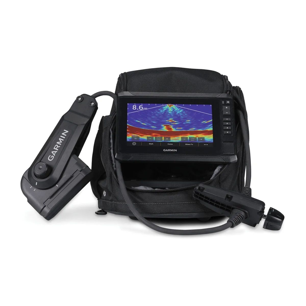 Garmin ECHOMAP UHD2 75sv Ice Fishing Bundle, Panoptix PS22-IF LiveVü Forward/Down, Canada Inland & Coastal Charts