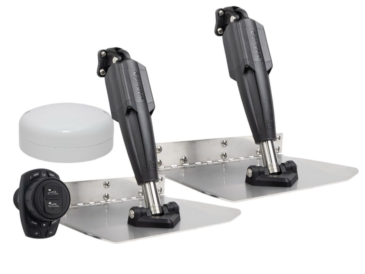 Lenco Marine - 12inx12in Standard Mount Trim Tab Kit, 12v, With Pro Control Auto