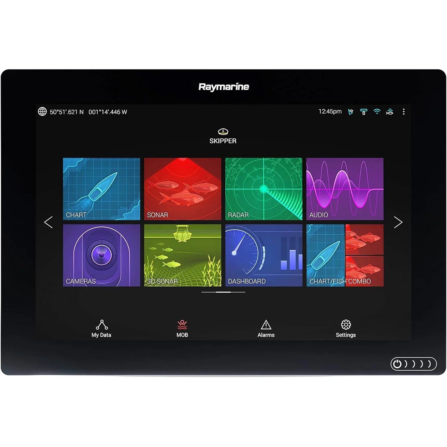 Raymarine Axiom 12 RV Multifunction Display, No Transducer, RealVision 3D, 600W Sonar, LightHouse Charts North America