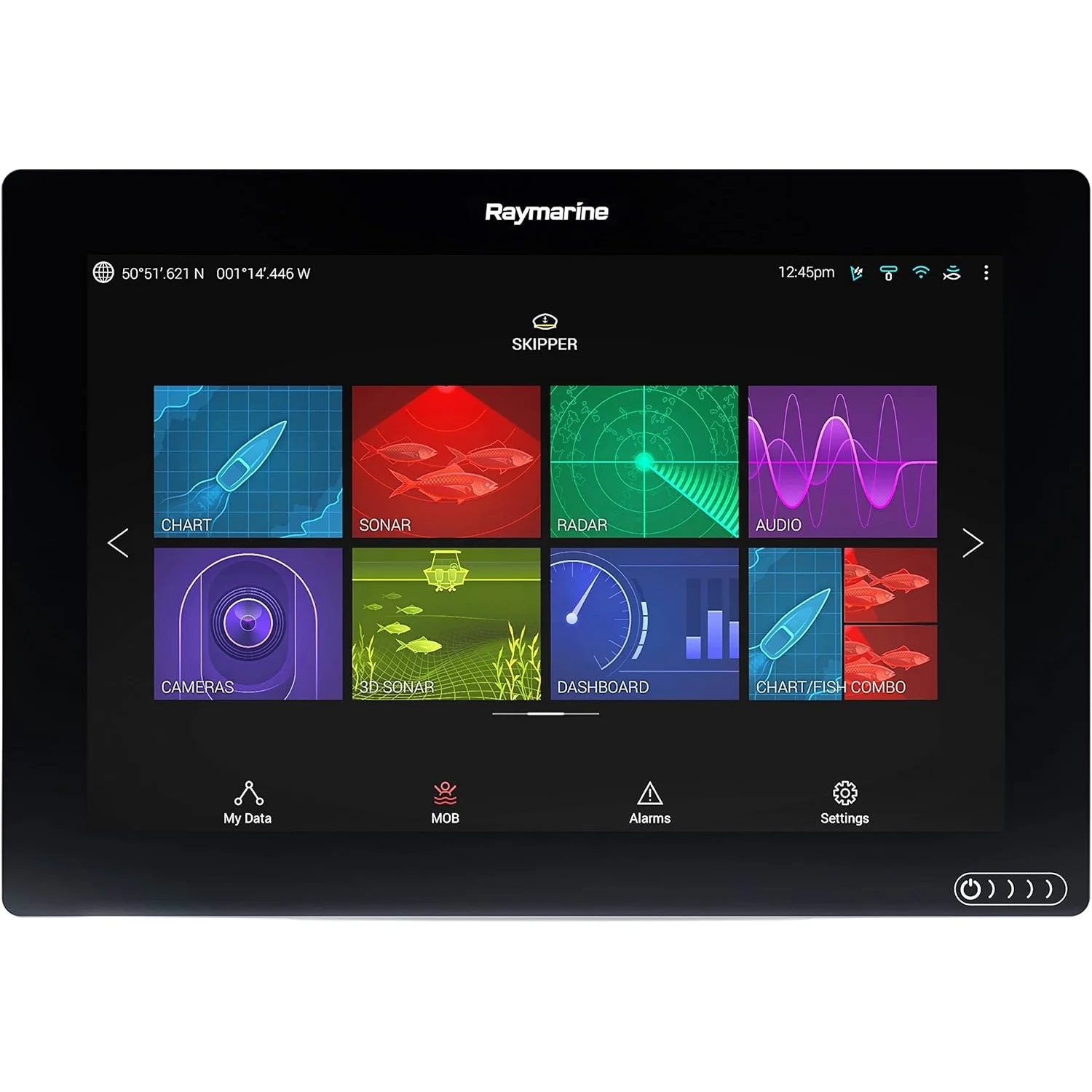 Raymarine Axiom 12 RV Multifunction Display, No Transducer, RealVision 3D, 600W Sonar, LightHouse Charts North America