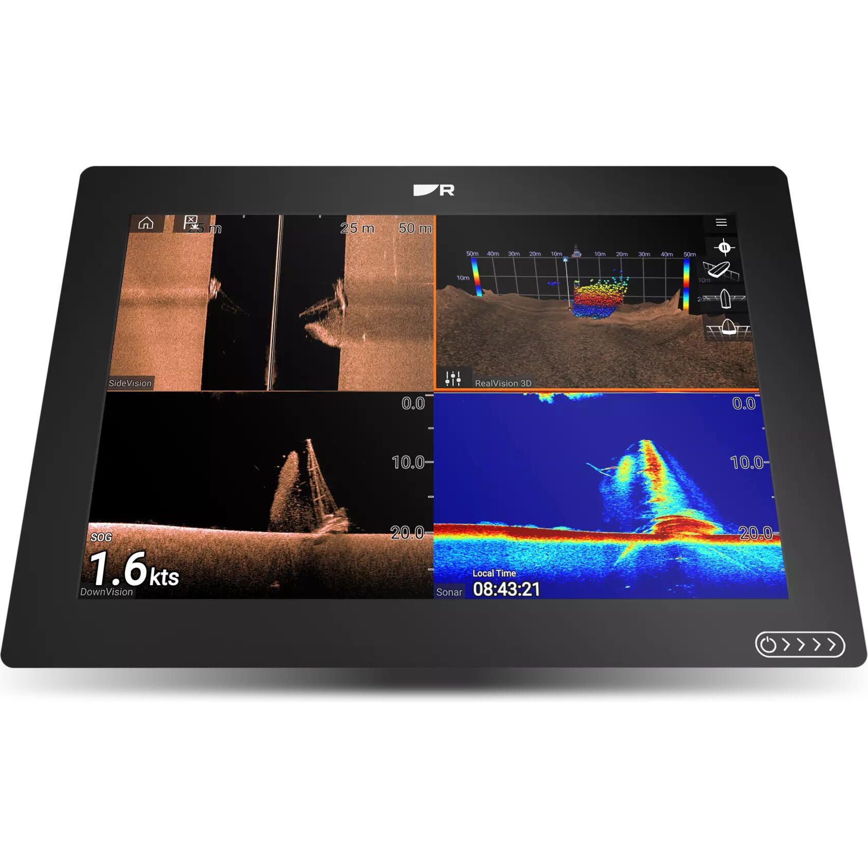 Raymarine Axiom+ 12 RV Chartplotter/Fishfinder, No Transducer, Navionics+ North America Charts, RealVision 3D Sonar