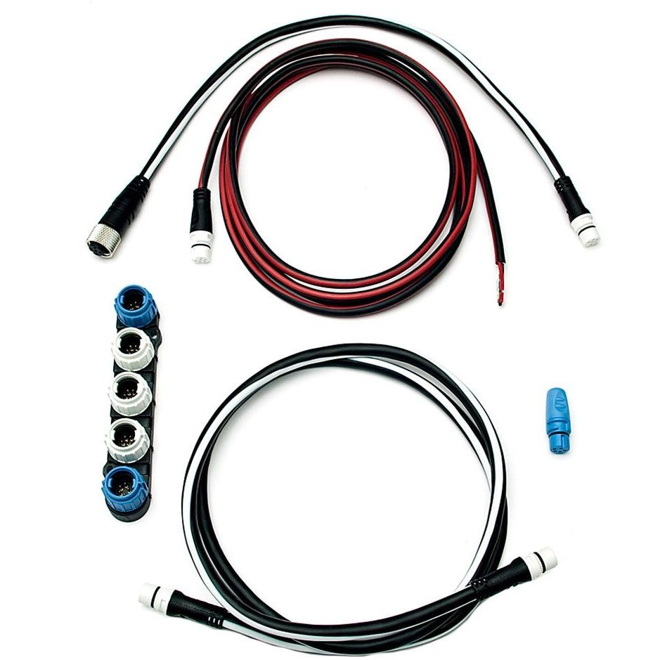 Raymarine NMEA 2000 Engine Gateway Cable Kit, SeaTalk NG to DeviceNet, 1 m Spur Cable, 5-Way Connector, 12V Power Cable, 2 Terminators