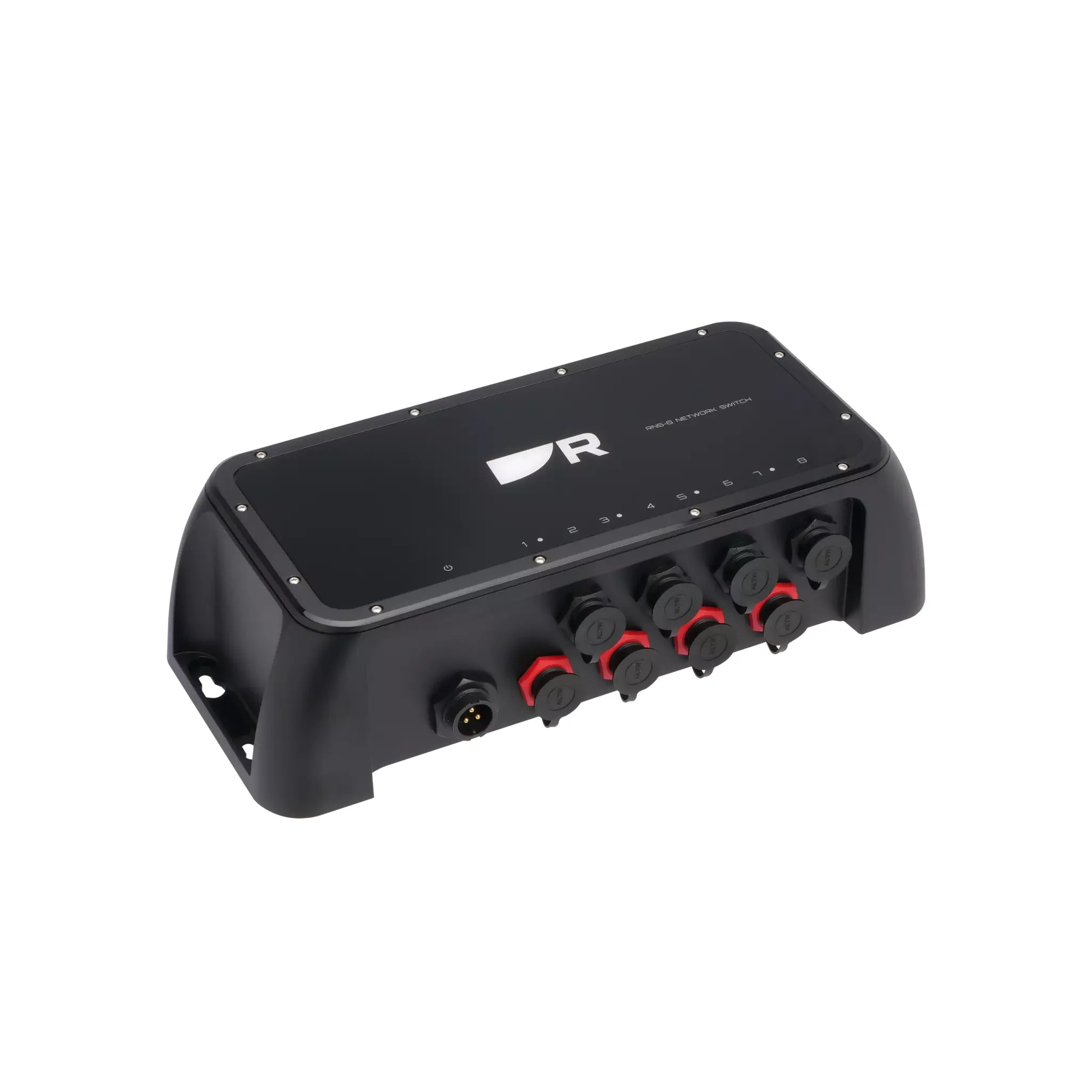 Raymarine RNS-8 8-Port Gigabit RayNet Network Switch, 4 PoE Ports, IPX6/IPX7, 9-32V DC