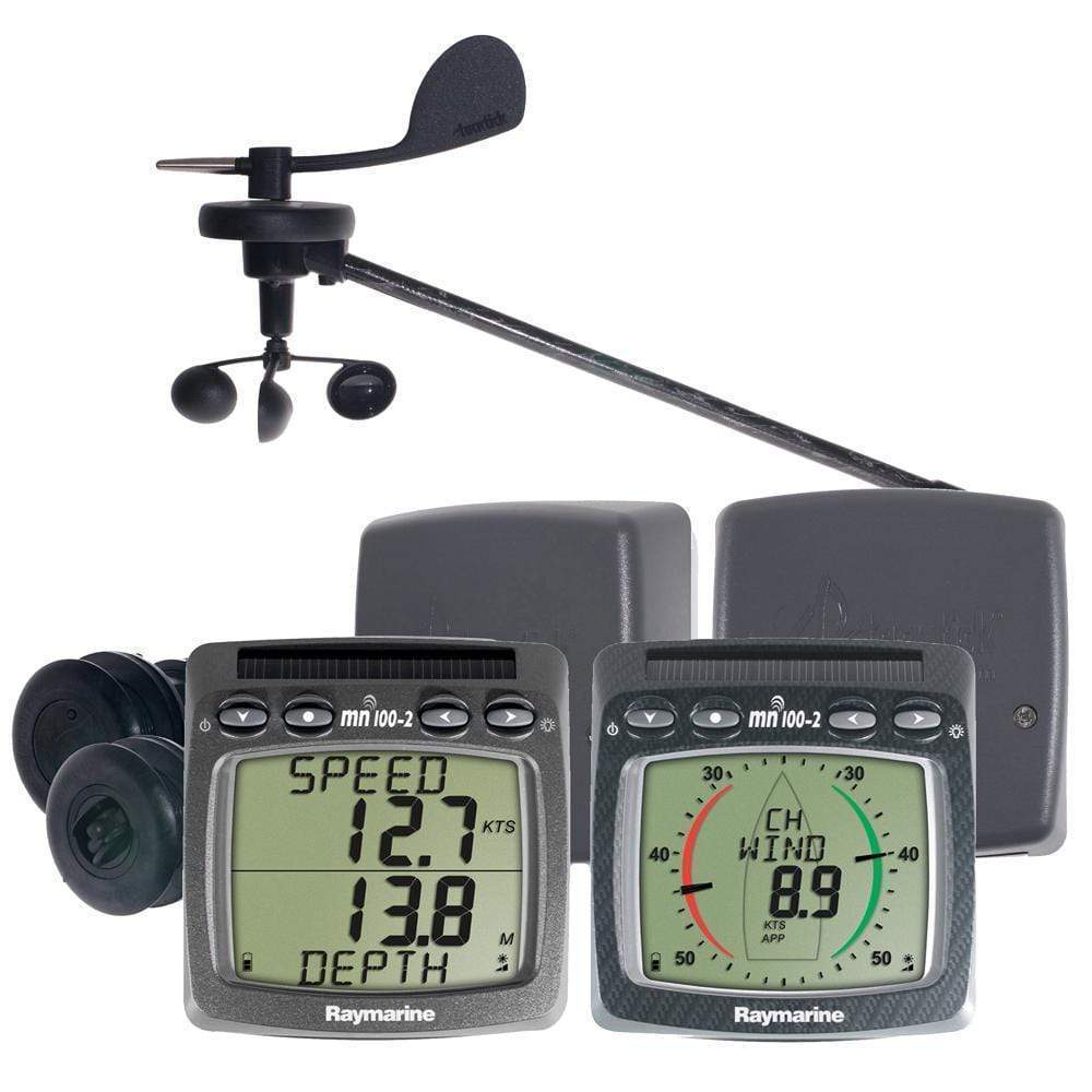 Raymarine T104 Micronet Wireless Depth/Speed/Wind NMEA 0183 System, Solar-Powered, Submersible to 10m