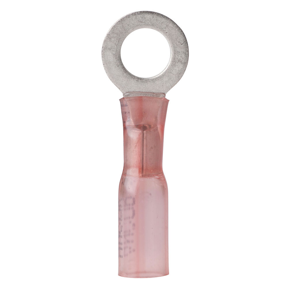 Ancor 22-18 #8 Ring Terminal Heat Shrink Red 100 Pack 310299