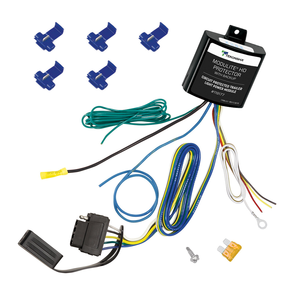 Tekonsha ModuLite® HD Protector w/Integrated Circuit & Overload Protection & 5-Flat Connector f/Backup Light or Surge Brake Lockout Circuit 119177