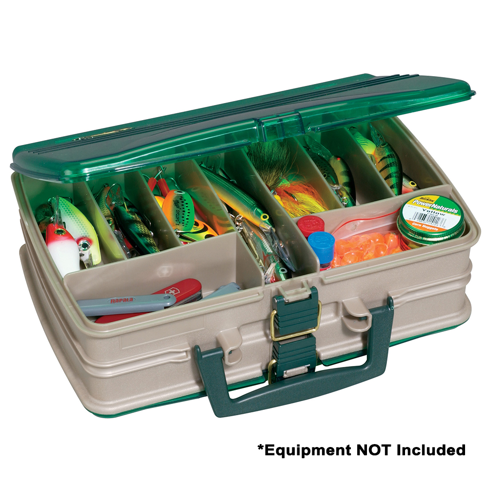Plano Double-Sided 20-Compartment Satchel - Sandstone/Green 112000