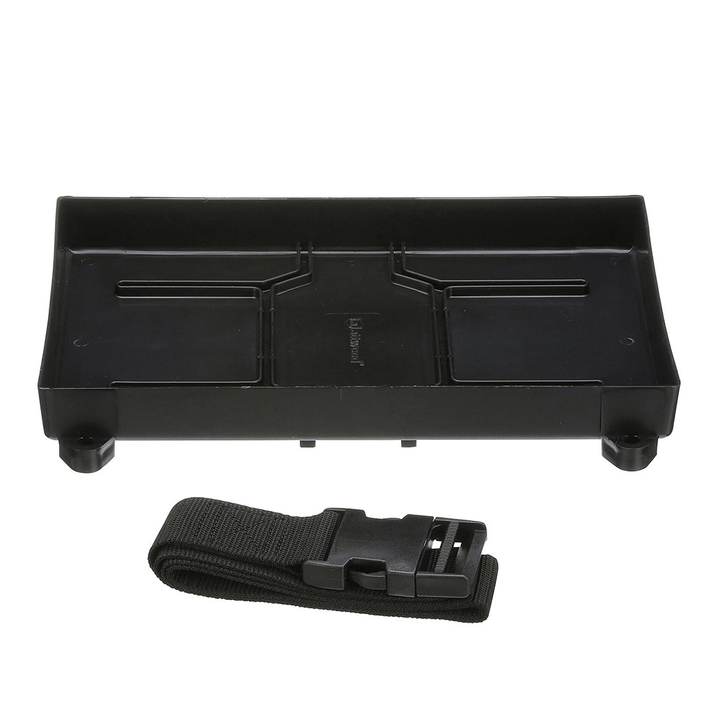 Attwood Marine Battery Tray with Strap, For 24/24M Batteries, Up to 10-1/2 in Tall