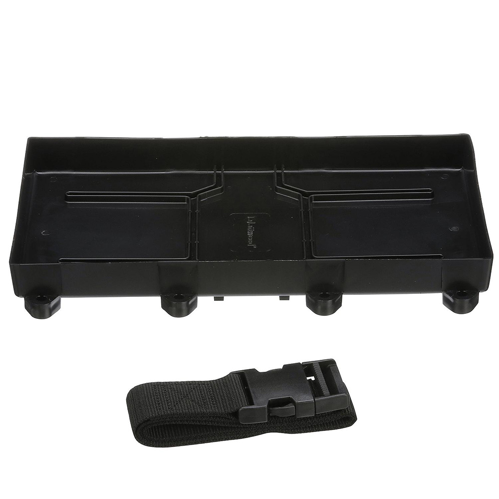 Attwood Marine Battery Tray with Straps, For Group 29/31 Batteries, 12-7/8 in x 7 in, Up to 10-1/2 in Tall