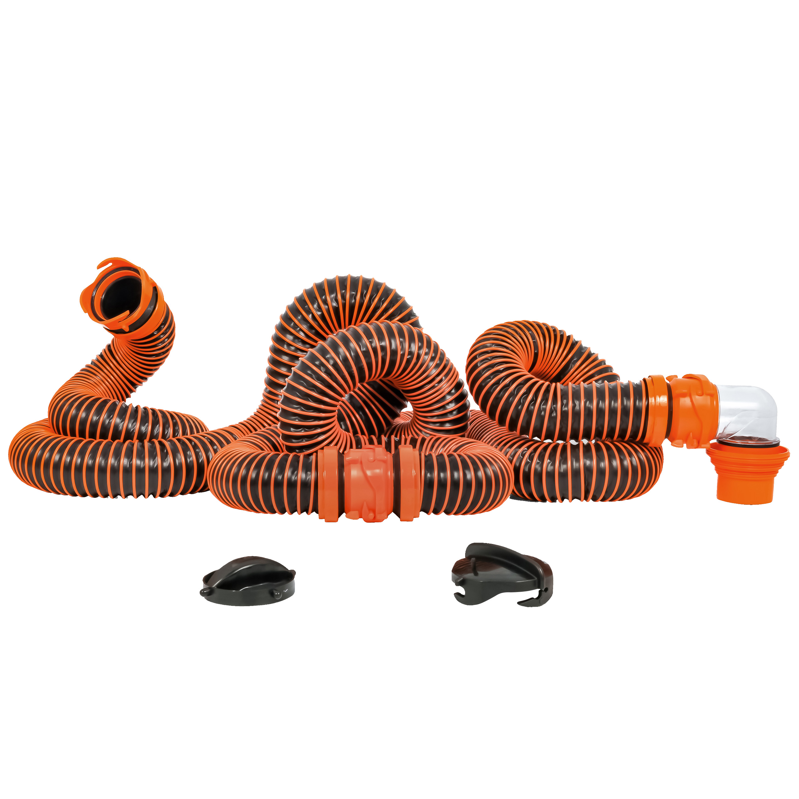 Camco RhinoEXTREME 20' Sewer Hose Kit w/4 In 1 Elbow Caps 39867