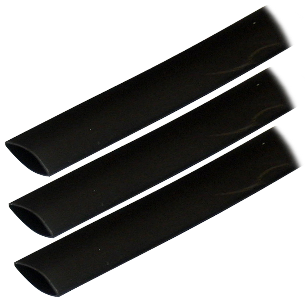 Ancor Adhesive Lined Heat Shrink Tubing (ALT) - 3/4" x 3" - 3-Pack - Black 306103