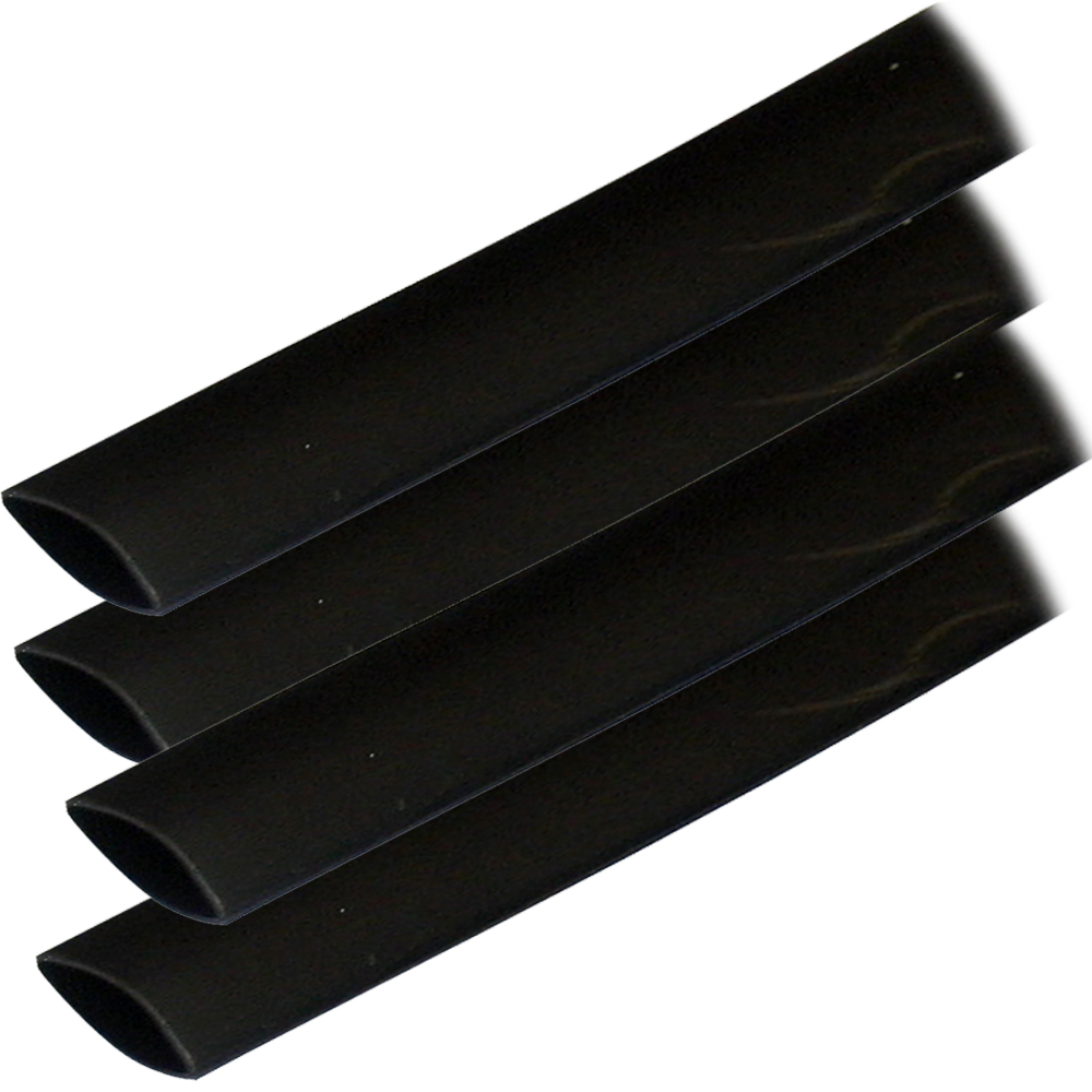Ancor Adhesive Lined Heat Shrink Tubing (ALT) - 3/4" x 12" - 4-Pack - Black 306124