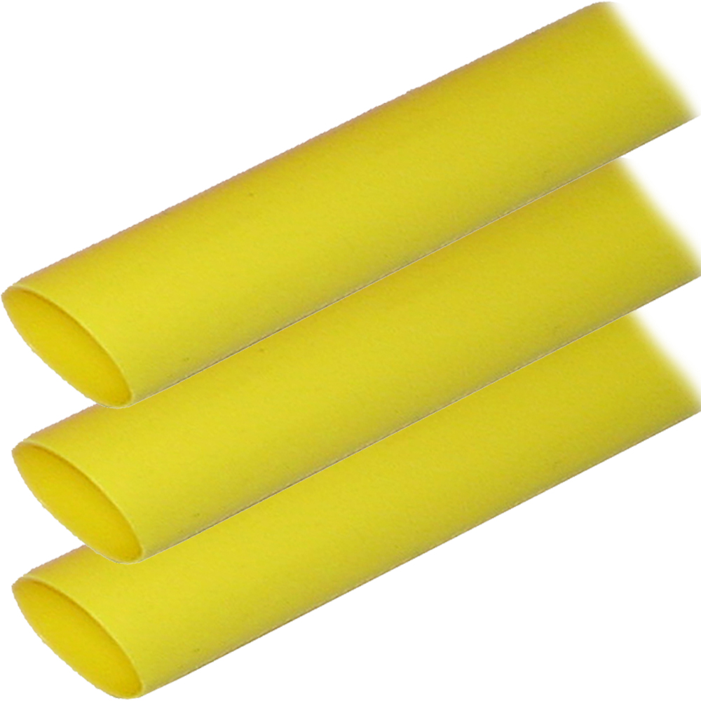 Ancor Adhesive Lined Heat Shrink Tubing (ALT) - 1" x 6" - 3-Pack - Yellow 307906