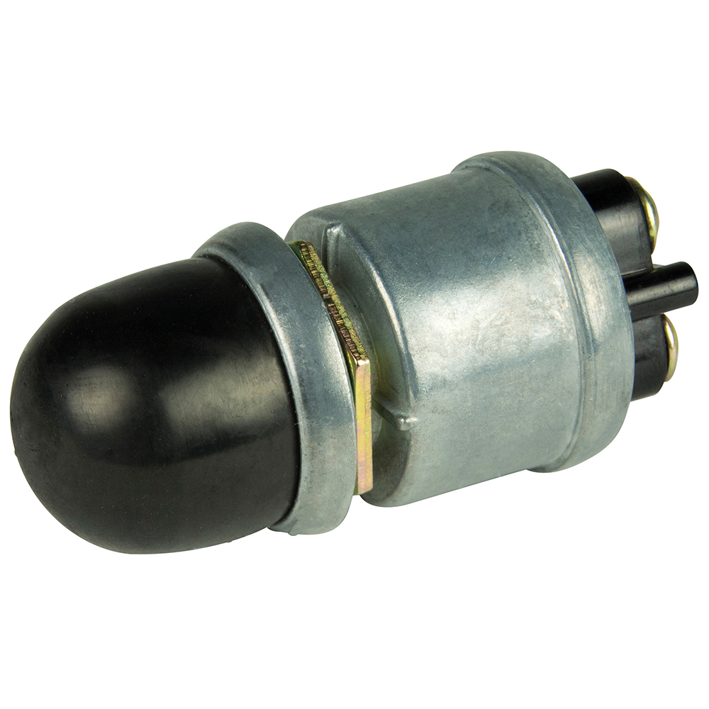 BEP 2-Position SPST Heavy-Duty Push Button Switch w/Cover - OFF/(ON) - 35 Amp 1001508