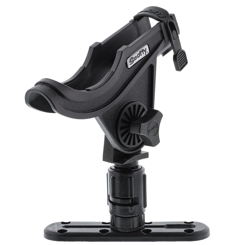 Scotty 282 Baitcaster Rod Holder Track Combo w/Gearhead & 4" Track 0282-BK