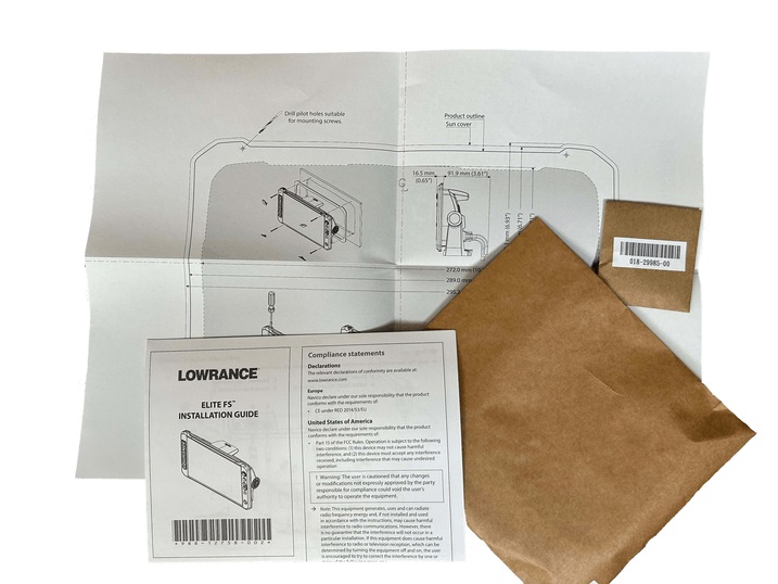 Lowrance Flush Mount Kit For Elite FS 9 000-15786-001