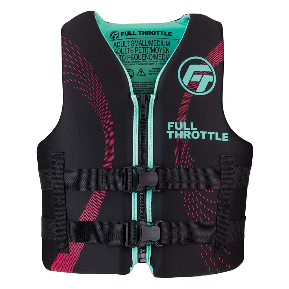 Full Throttle Adult Rapid-Dry Life Jacket - L/XL - Aqua/Black 142100-505-050-22