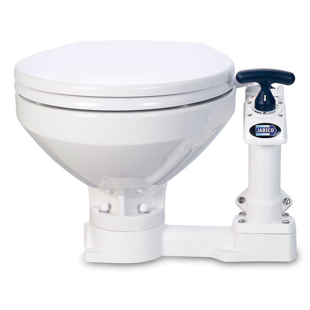 Jabsco Twist 'n' Lock Manual Marine Toilet, Regular Bowl, Soft Close Lid
