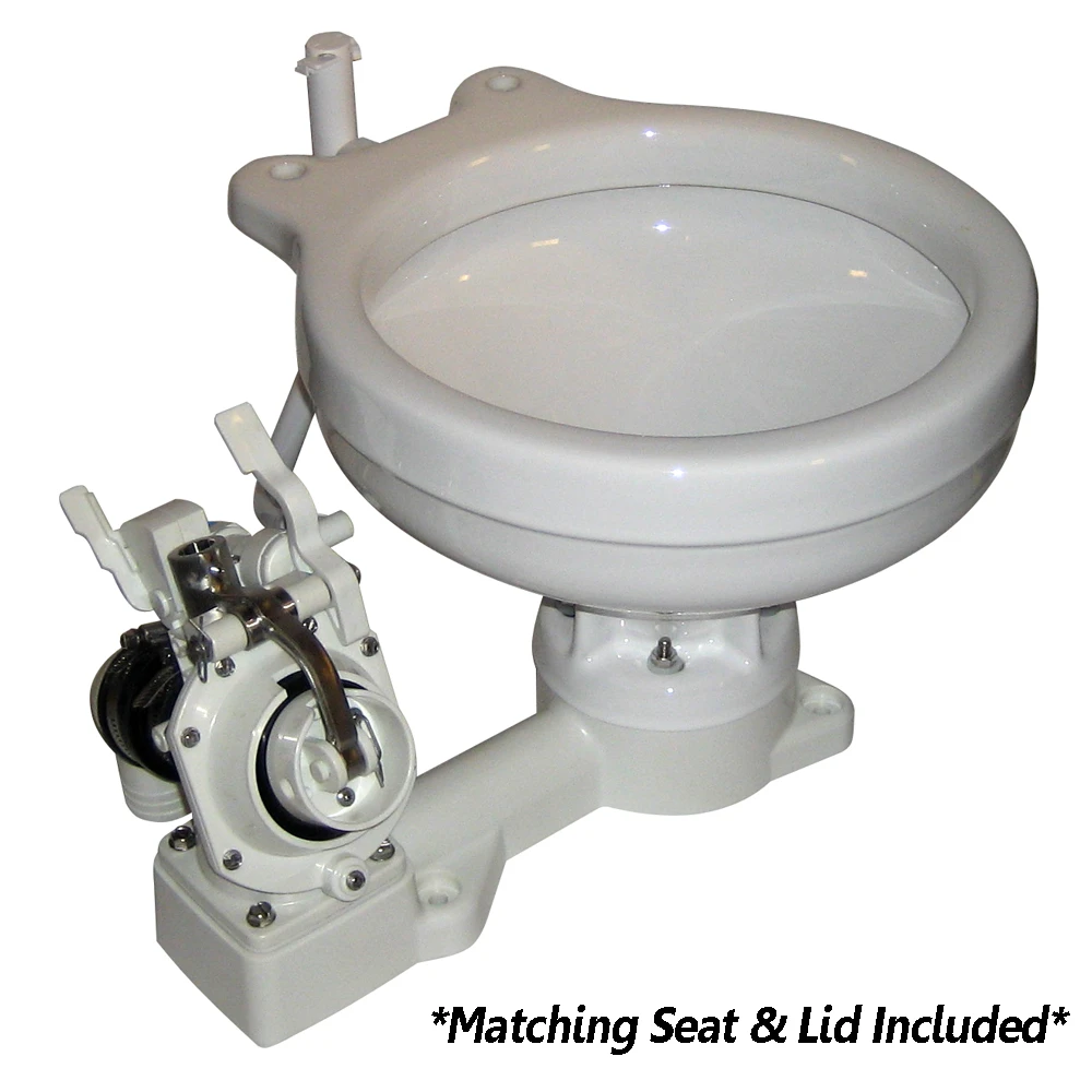 Raritan Fresh Head - Fresh Water Flush - Manual - Marine Size - Left Hand Operation 25M00L