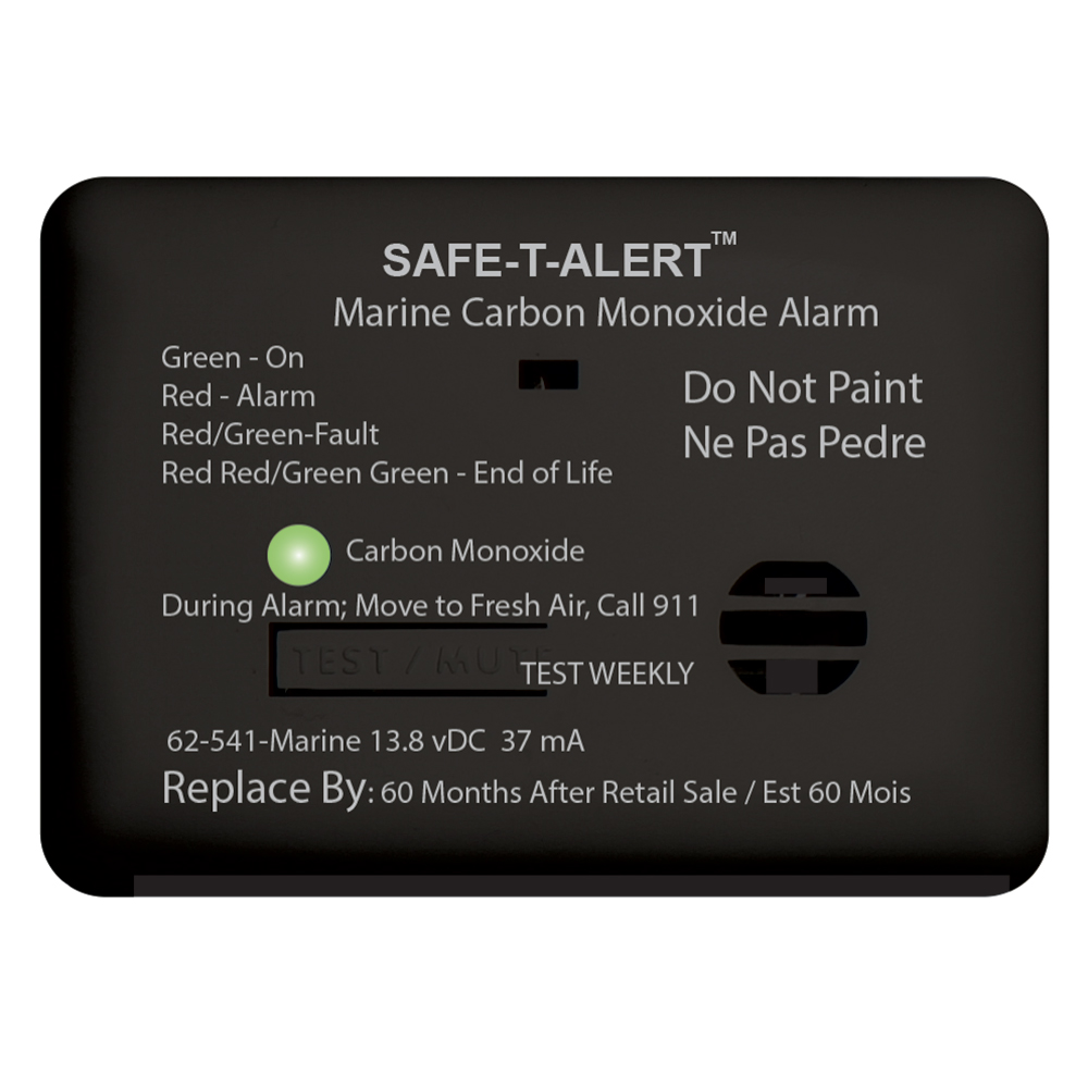 Safe-T-Alert 62 Series Carbon Monoxide Alarm w/Relay - 12V - 62-541-R-Marine - Surface Mount - Black 62-541-R-MARINE-BL