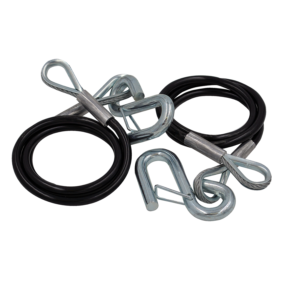 C.E. Smith Safety Cables - 3500lb Capacity - PVC Coated - Pair 16662A