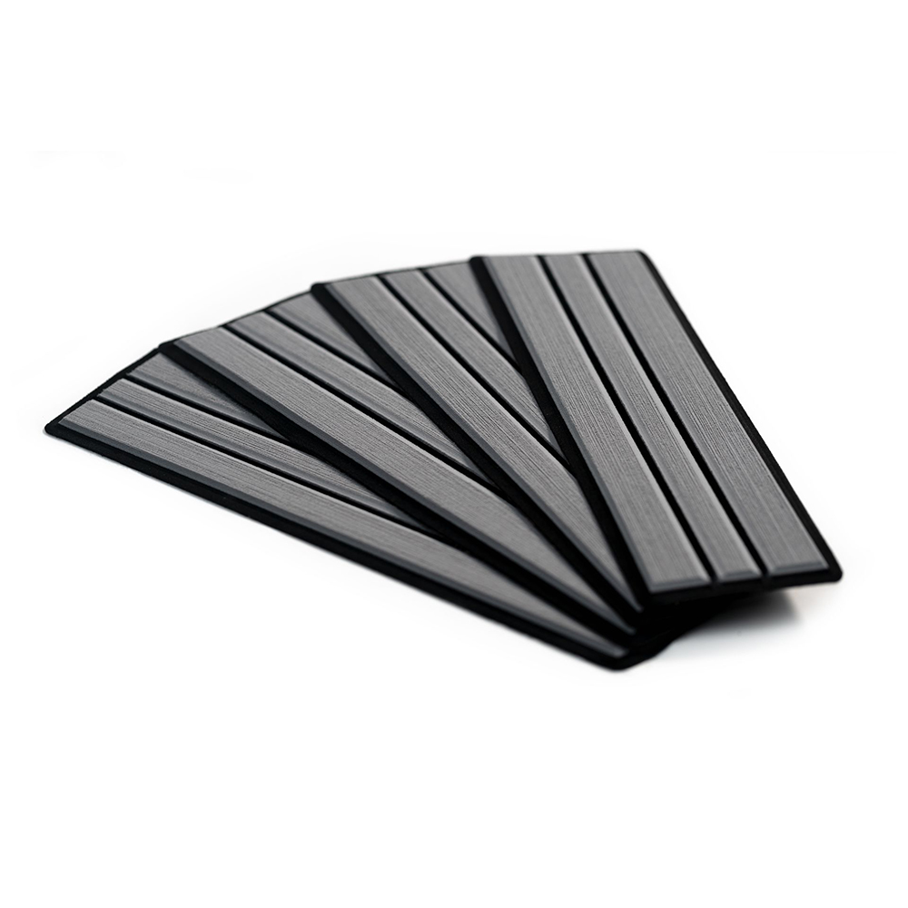 SeaDek Faux Teak 4-Piece Step Kit - Storm Grey/Black 23902-80066