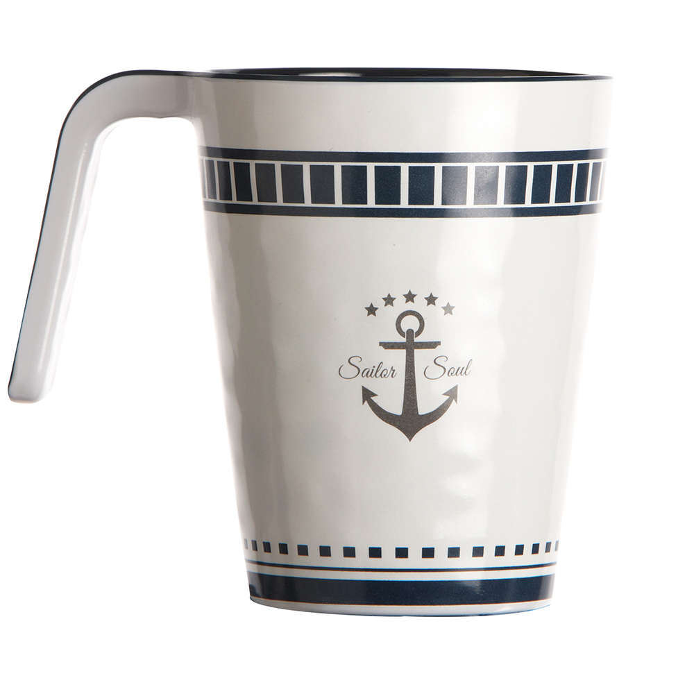 Marine Business Melamine Non-Slip Coffee Mug - SAILOR SOUL - Set of 6 14004C