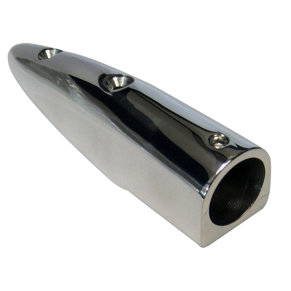 Whitecap 5-1/2° Rail End (End-In) - 316 Stainless Steel - 7/8" Tube O.D. 6049C