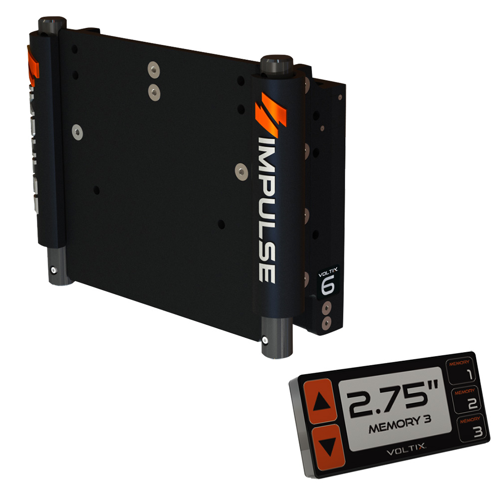 IMPULSE 6" Set Back Electric Jack Plate w/ Smart Control - Black Anodized 75050-B