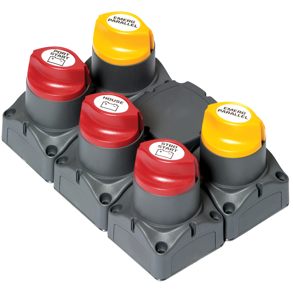 BEP Battery Distribution Cluster f/Twin Outboard Engines w/Three Battery Banks w/Motorized VSR 80-716-0018-00