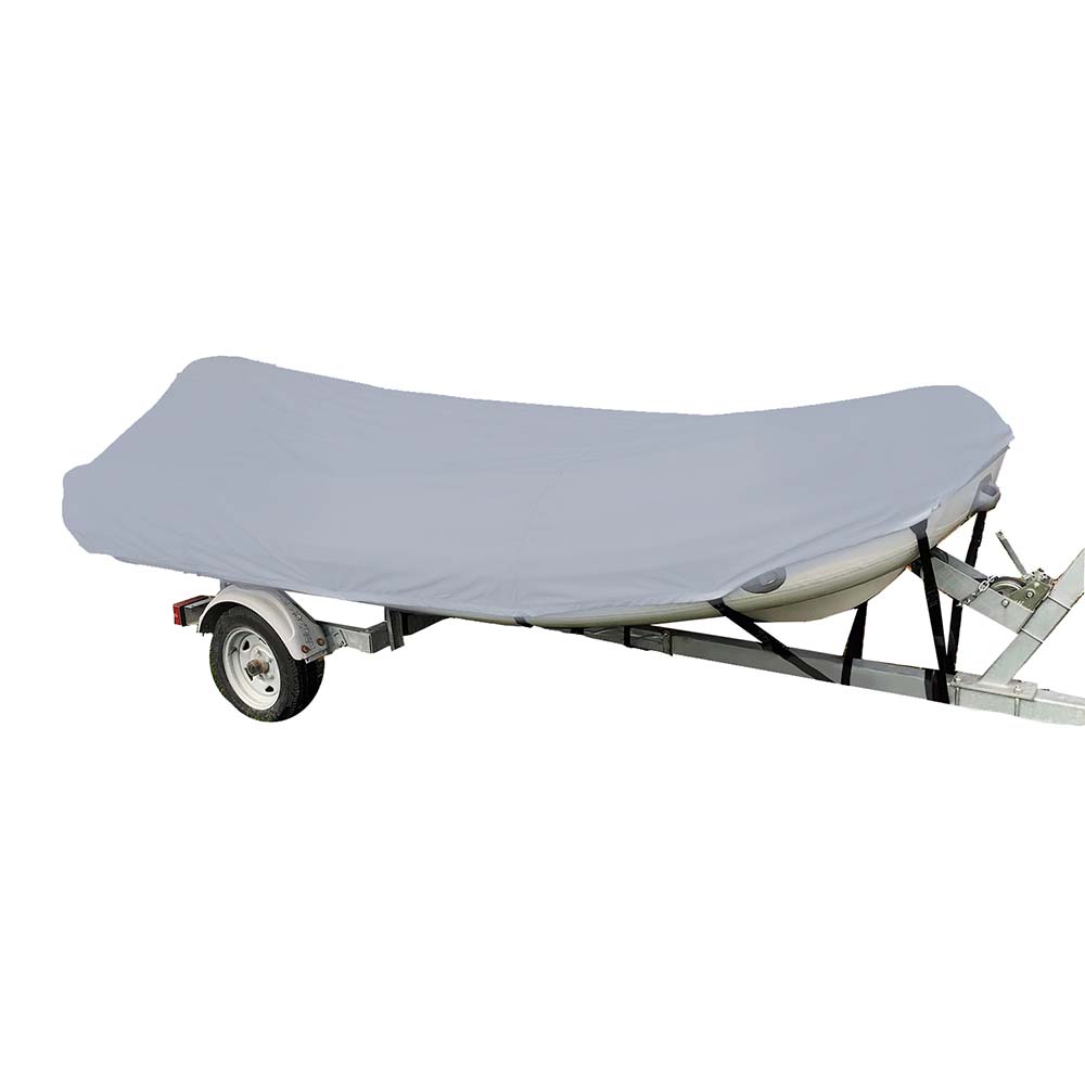 Carver Poly-Flex II Styled-to-Fit Boat Cover f/9.5' Blunt Nose Inflatable Boats - Grey 7INF9BF-10