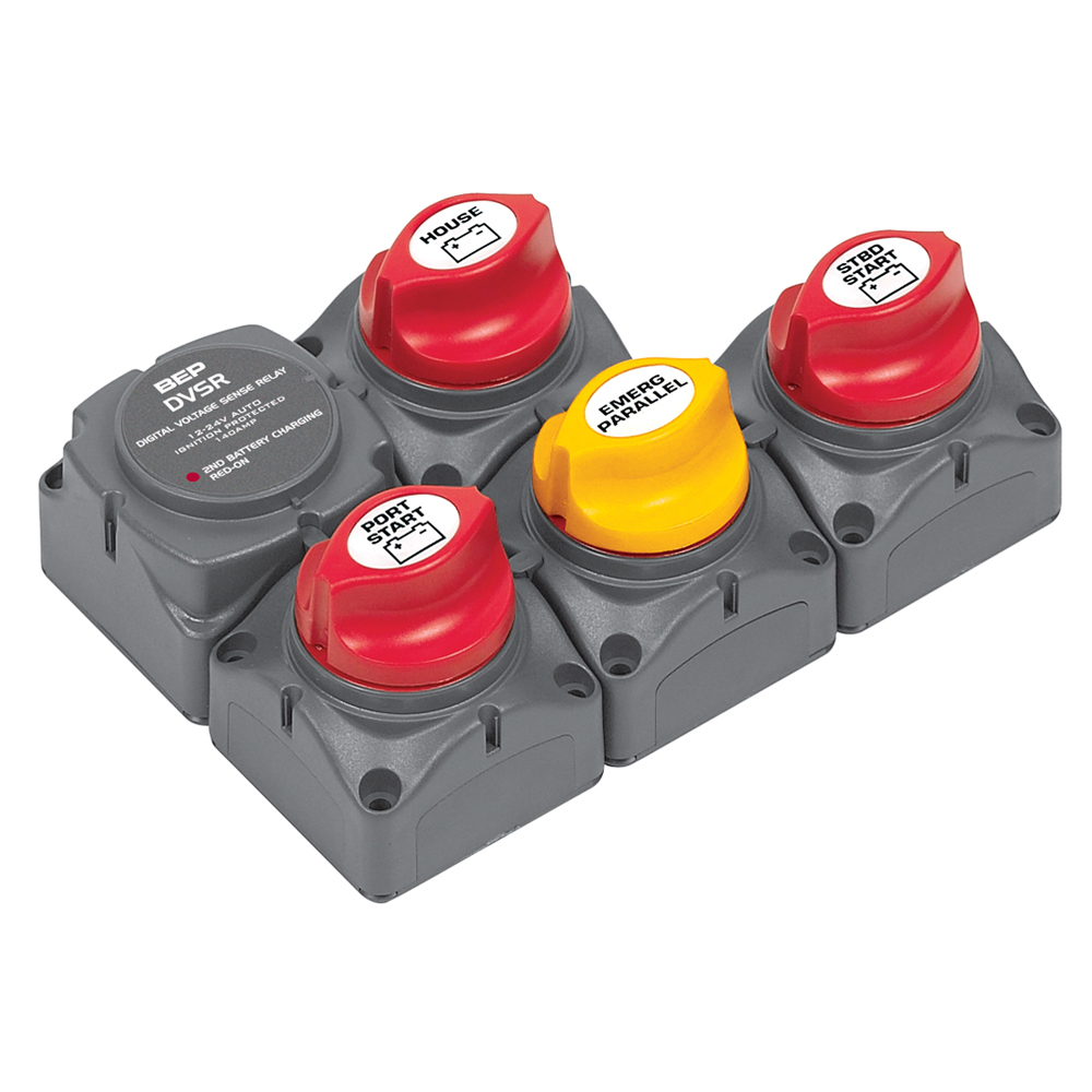 BEP Battery Distribution Cluster f/Twin Inboard Engines w/Three Battery Banks 718-140A-DVSR
