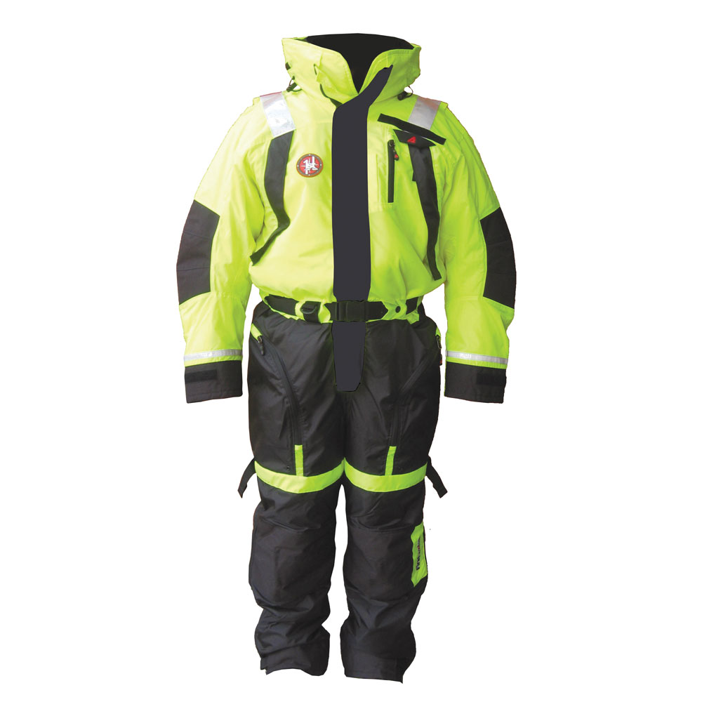 First Watch AS-1100 Flotation Suit - Hi-Vis Yellow - Medium AS-1100-HV-M