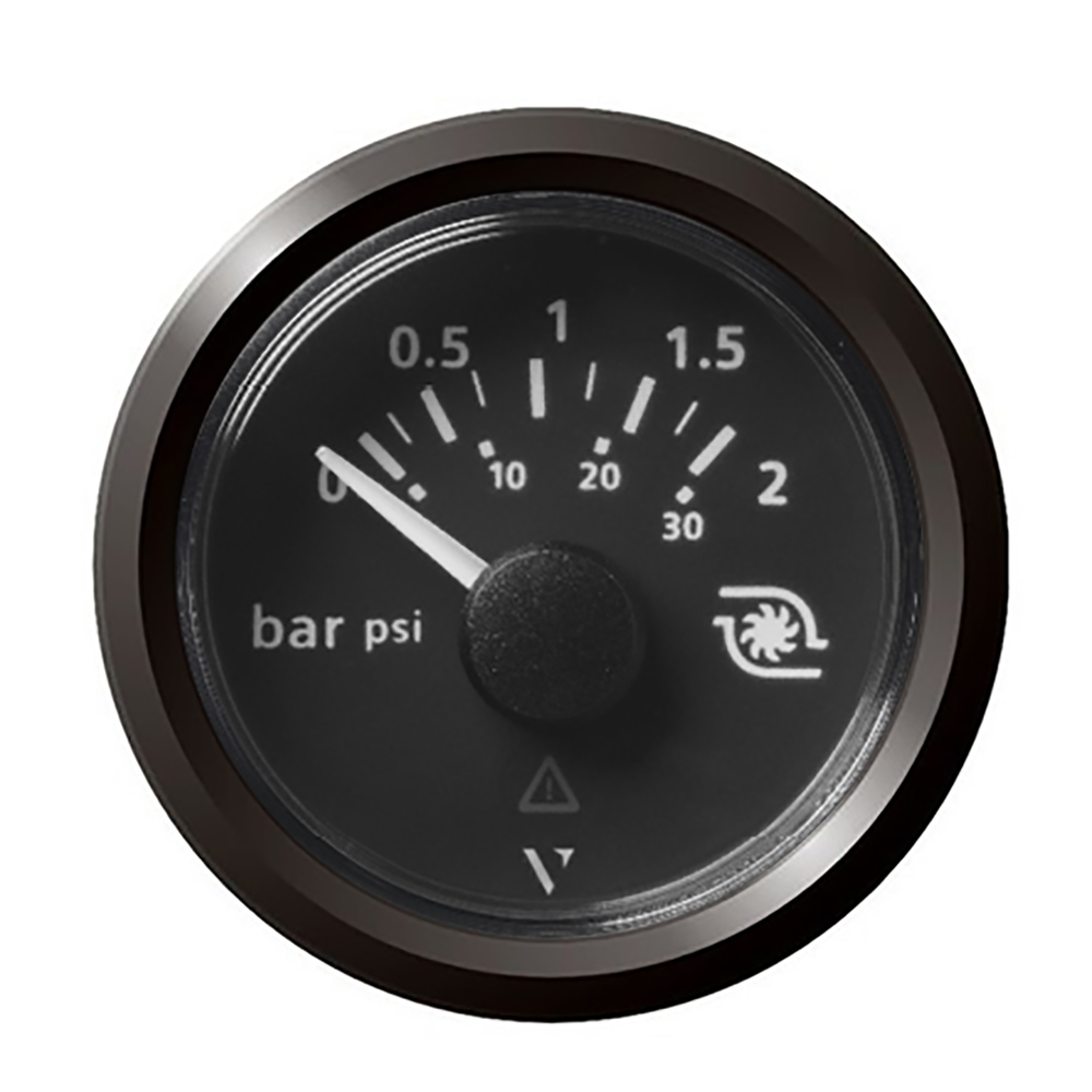 Veratron 52MM (2-1/16") ViewLine Boost Pressure Gauge 2 Bar/30 PSI - Black Dial & Triangular Bezel A2C59514152