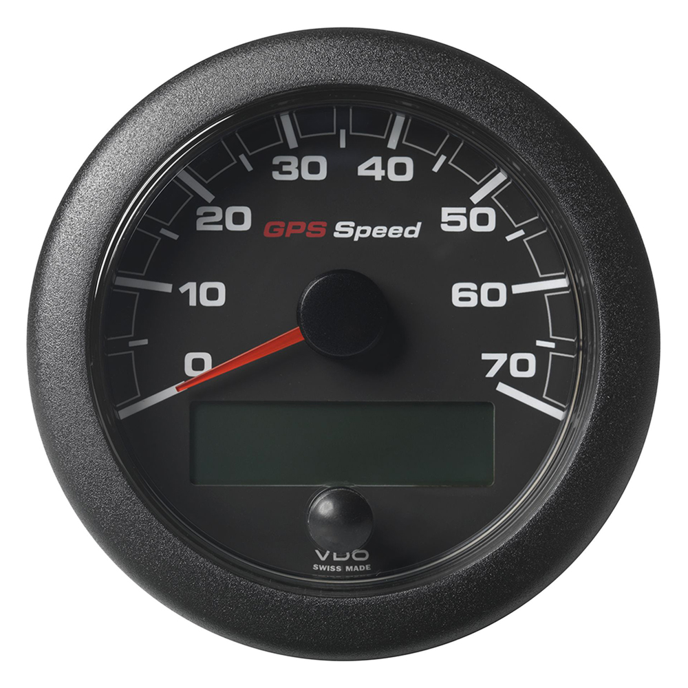 Veratron 3-3/8" (85mm) OceanLink® GPS Speedometer - Black Dial & Bezel (0-70 K/MPH/KMH) A2C1351990001