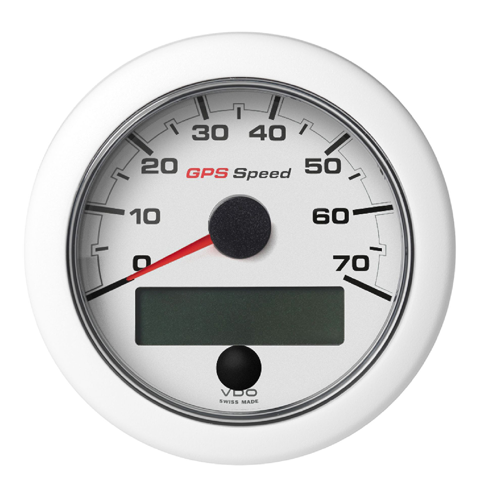 Veratron 3-3/8" (85mm) OceanLink® GPS Speedometer (0-70 KN/MPH/KMH) - White Dial & Bezel A2C1352090001