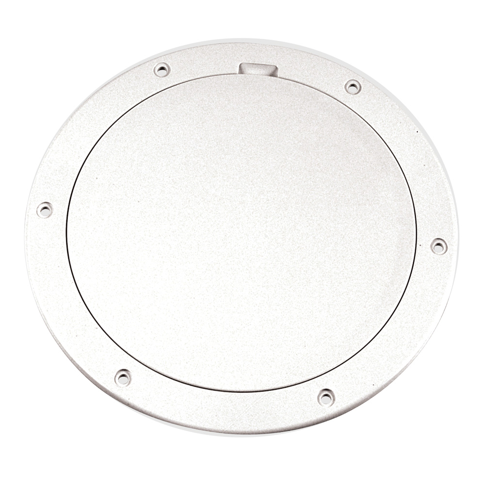 Beckson 6" Smooth Center Pry-Out Deck Plate - White DP61-W