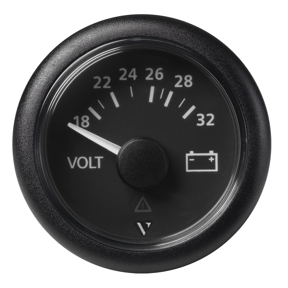 Veratron 52mm (2-1/16") Viewline Voltmeter 18-32V - Black Dial & Bezel A2C59512458