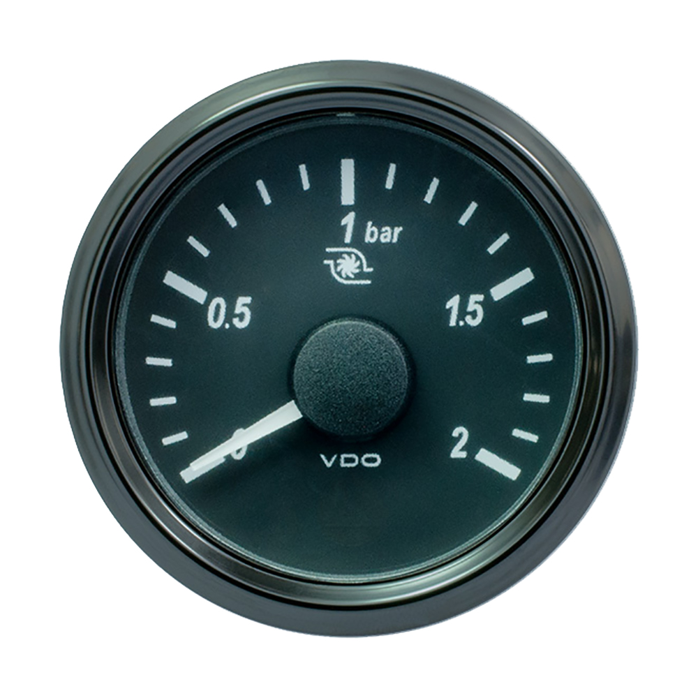VDO SingleViu 52mm (2-1/16") Turbo Pressure Gauge - 60 PSI - 0-180 Ohm A2C3833470030