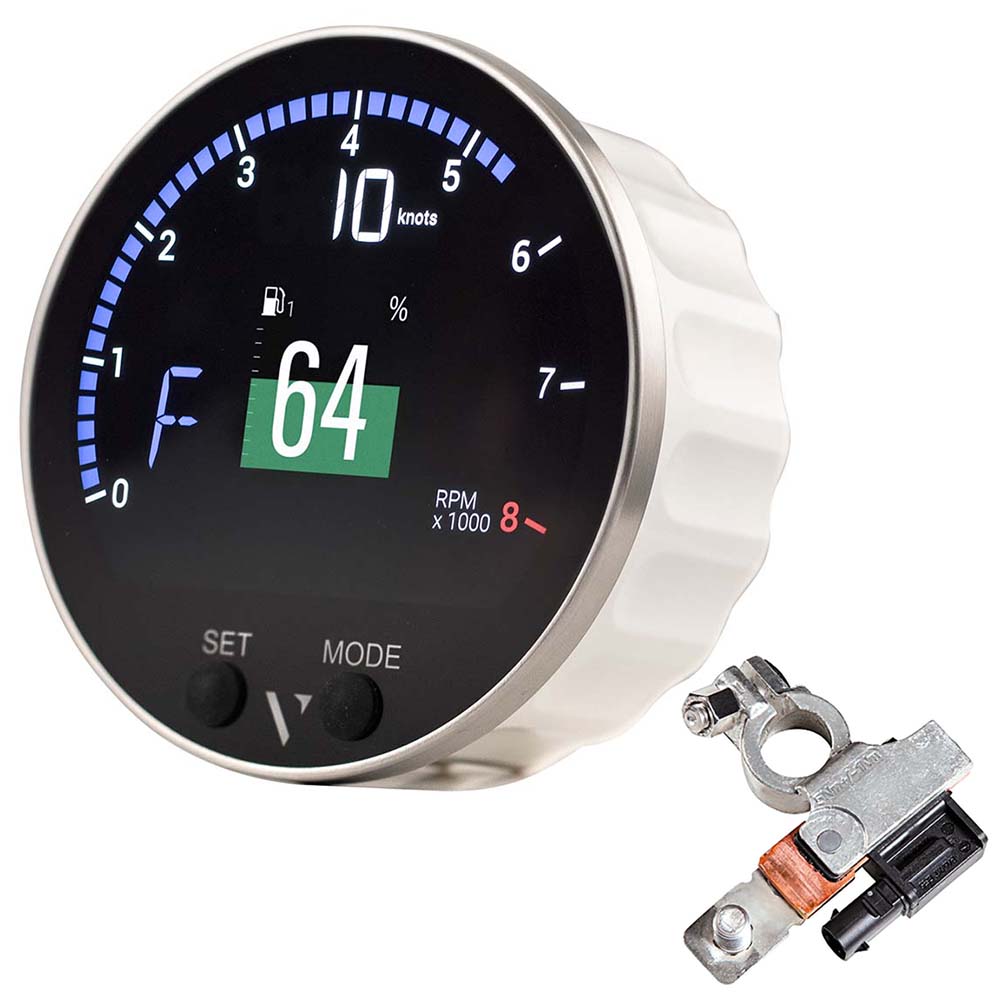 Veratron 85mm (3-3/8") VMH-35 Multifunction Gauge w/Battery Sensor B00085502