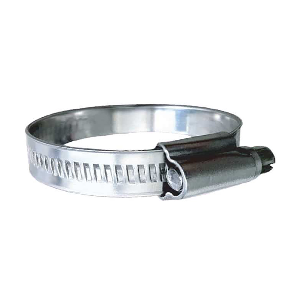 Trident Marine 316 SS Non-Perforated Worm Gear Hose Clamp - 15/32" Band - (1-1/4" – 1-3/4") Clamping Range - 10-Pack - SAE Size 20 710-1141
