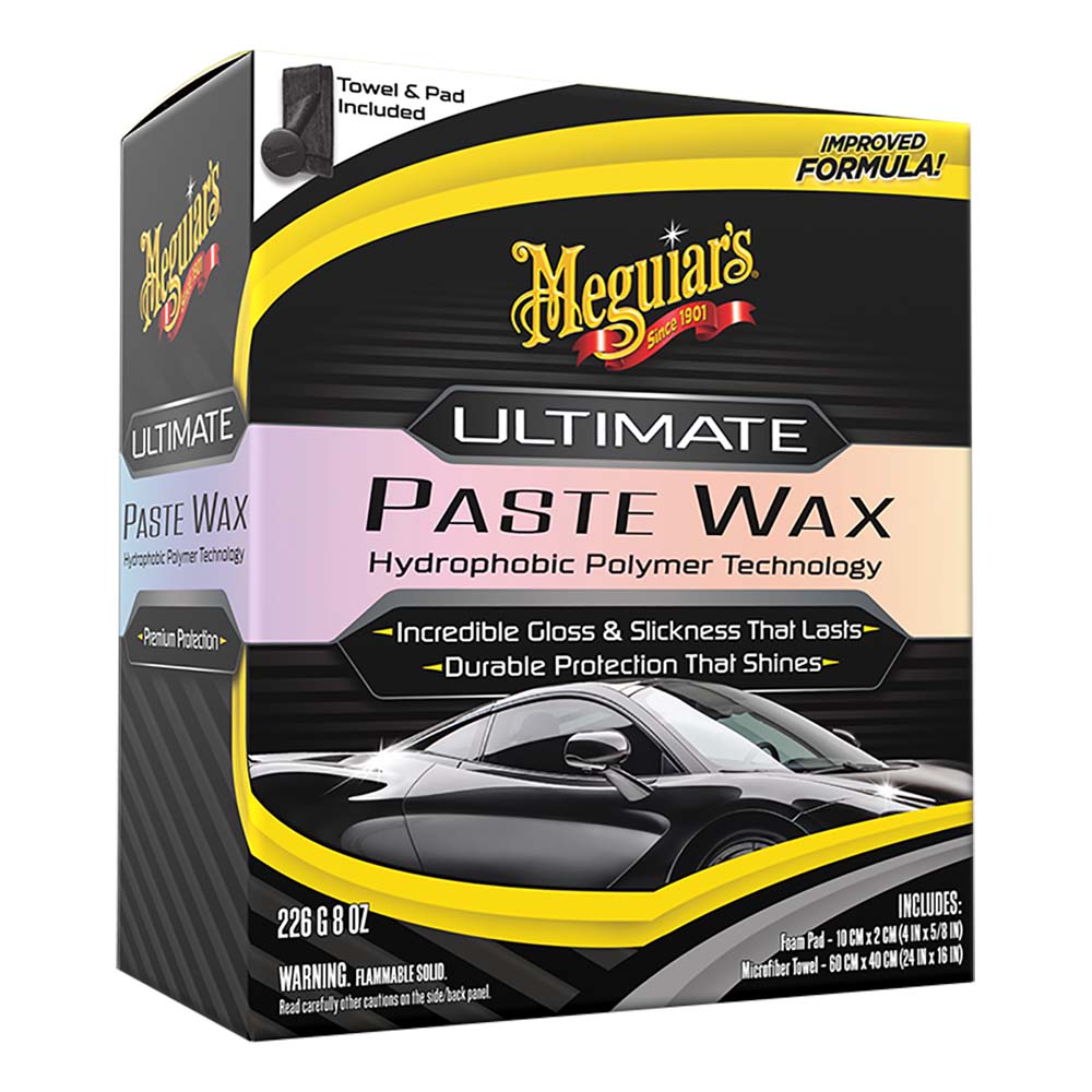 Meguiar's Ultimate Paste Wax - Long-Lasting, Easy to Use Synthetic Wax - 8oz G210608