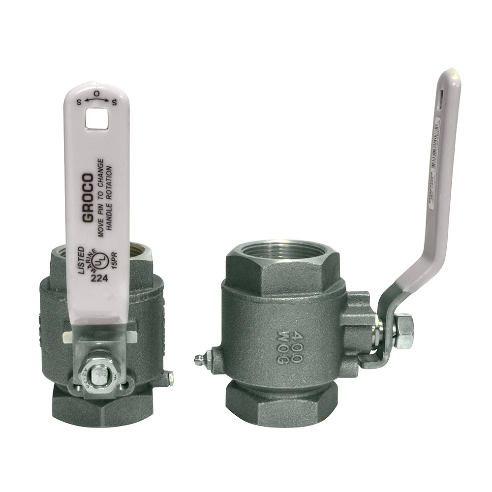 GROCO 1-1/2" NPT Stainless Steel In-Line Ball Valve IBV-1500-S