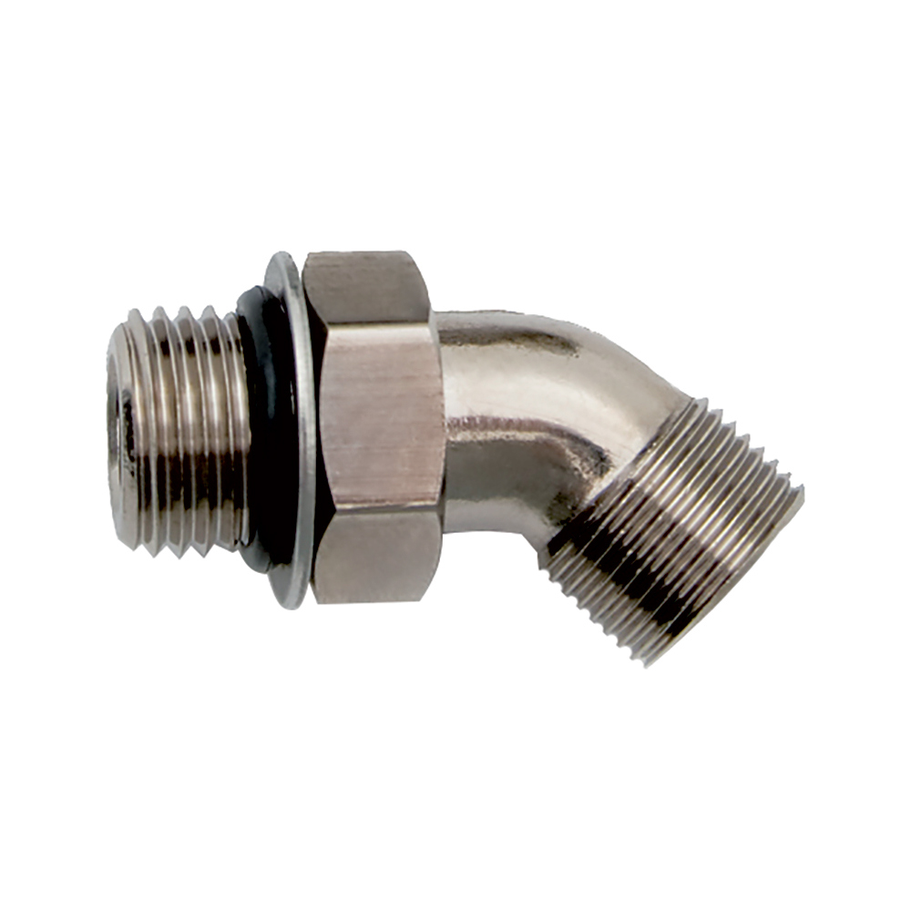 Uflex 45° Adjustable Fitting f/Back of UP Series Helms ORB 6 to 3/8" COMP AF45
