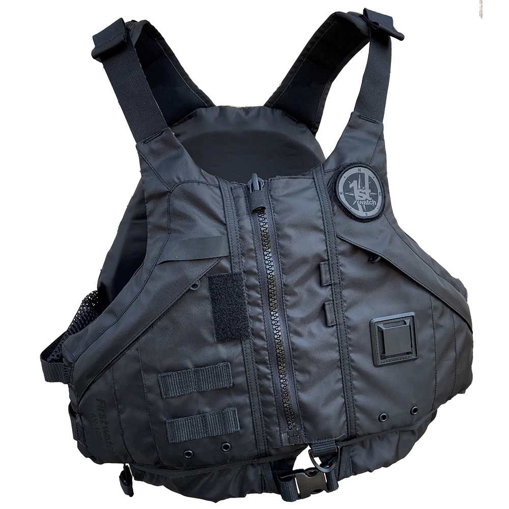 First Watch AV-1000 Kayak Style Duty PFD - Black - M/L AV-1000-BK-M/L